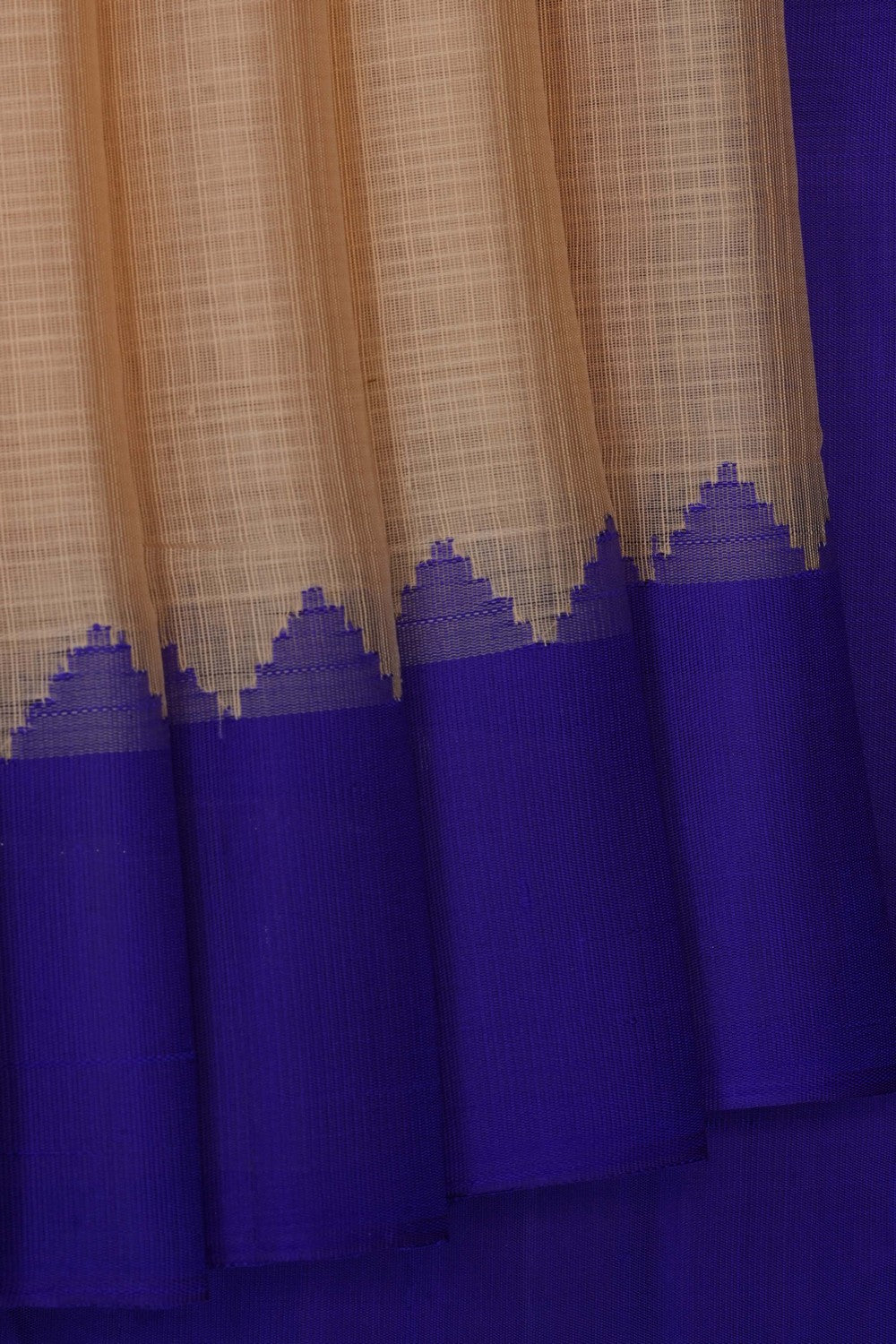 Image of Beige Gadwal Cotton Saree