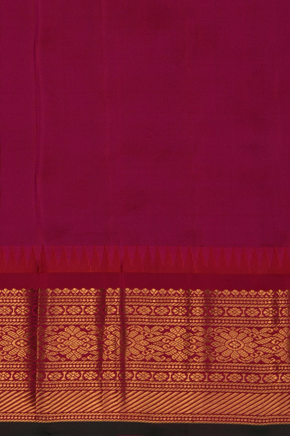 Image of Blue Gadwal Silk Saree