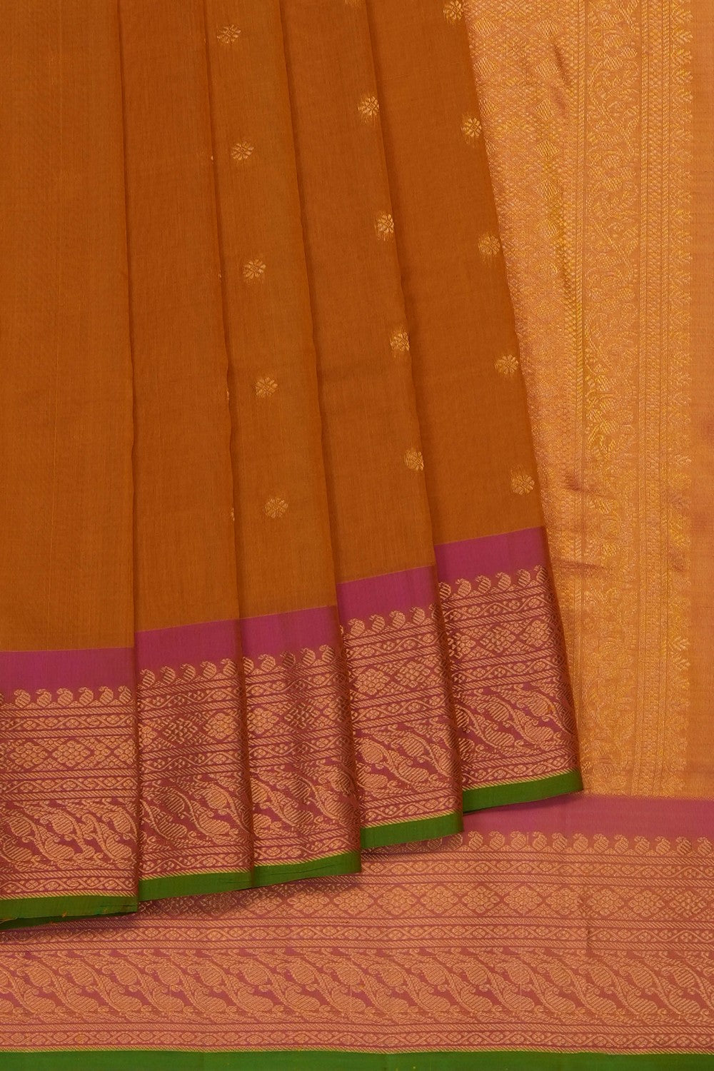 Image of Mustard Gadwal Saree