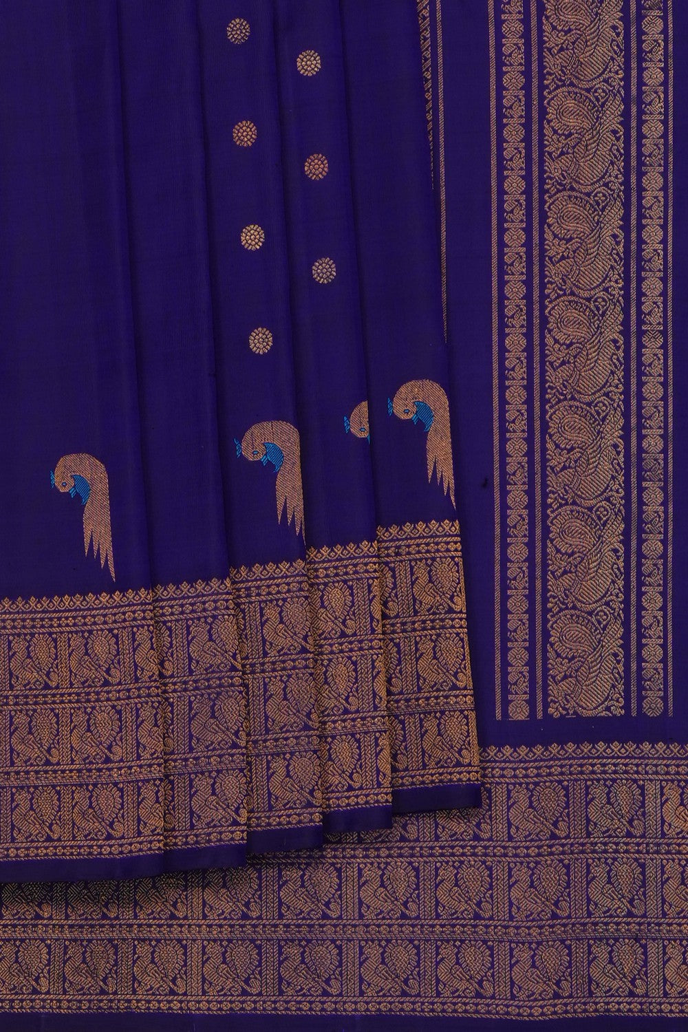 Image of Purple Gadwal Silk Saree