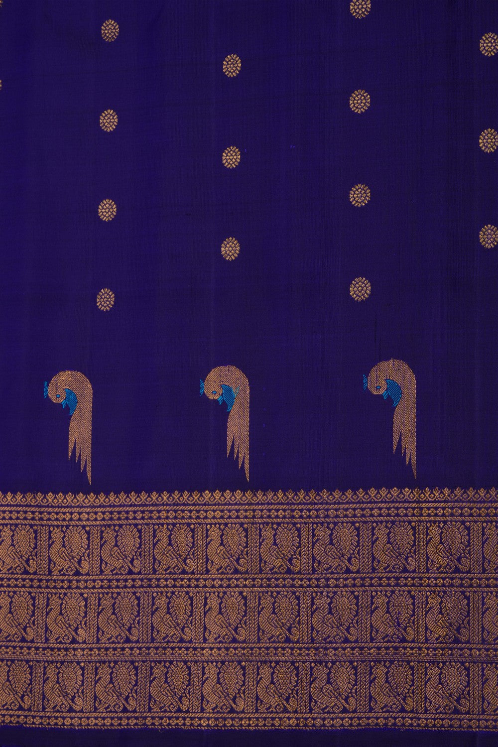Image of Purple Gadwal Silk Saree