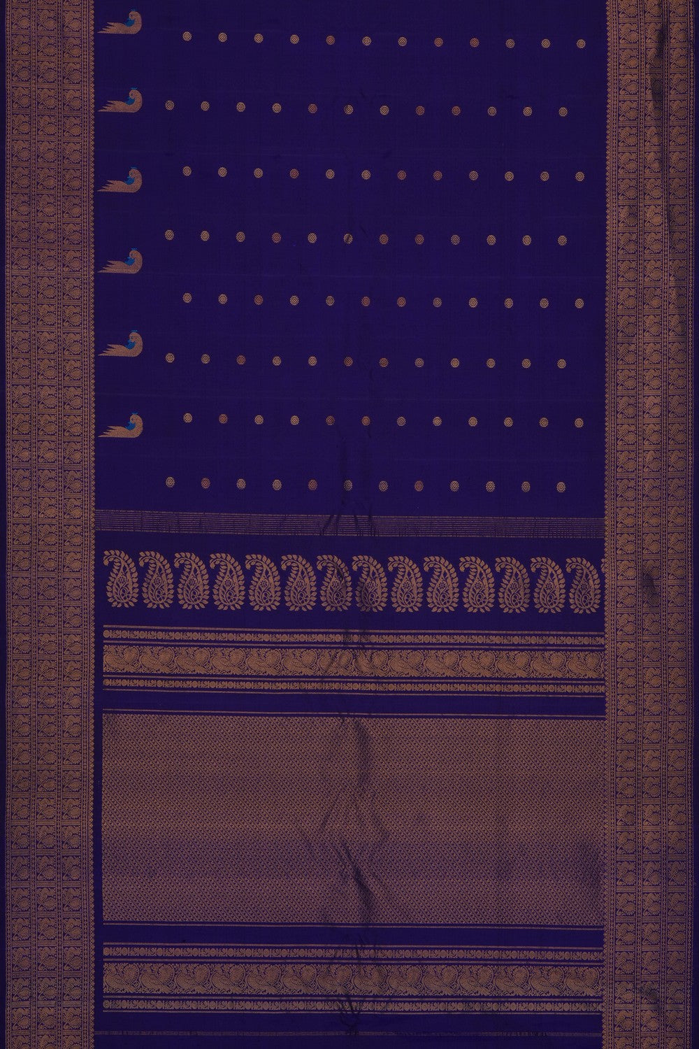 Image of Purple Gadwal Silk Saree