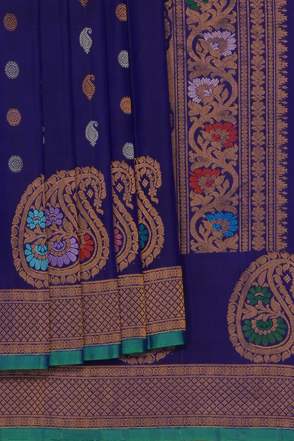 Image of Purple Gadwal Silk Saree