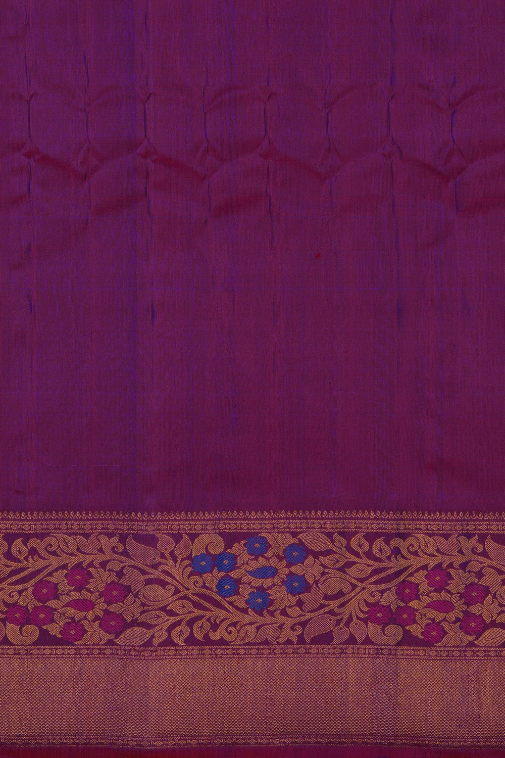 Image of Blue Gadwal Silk Saree