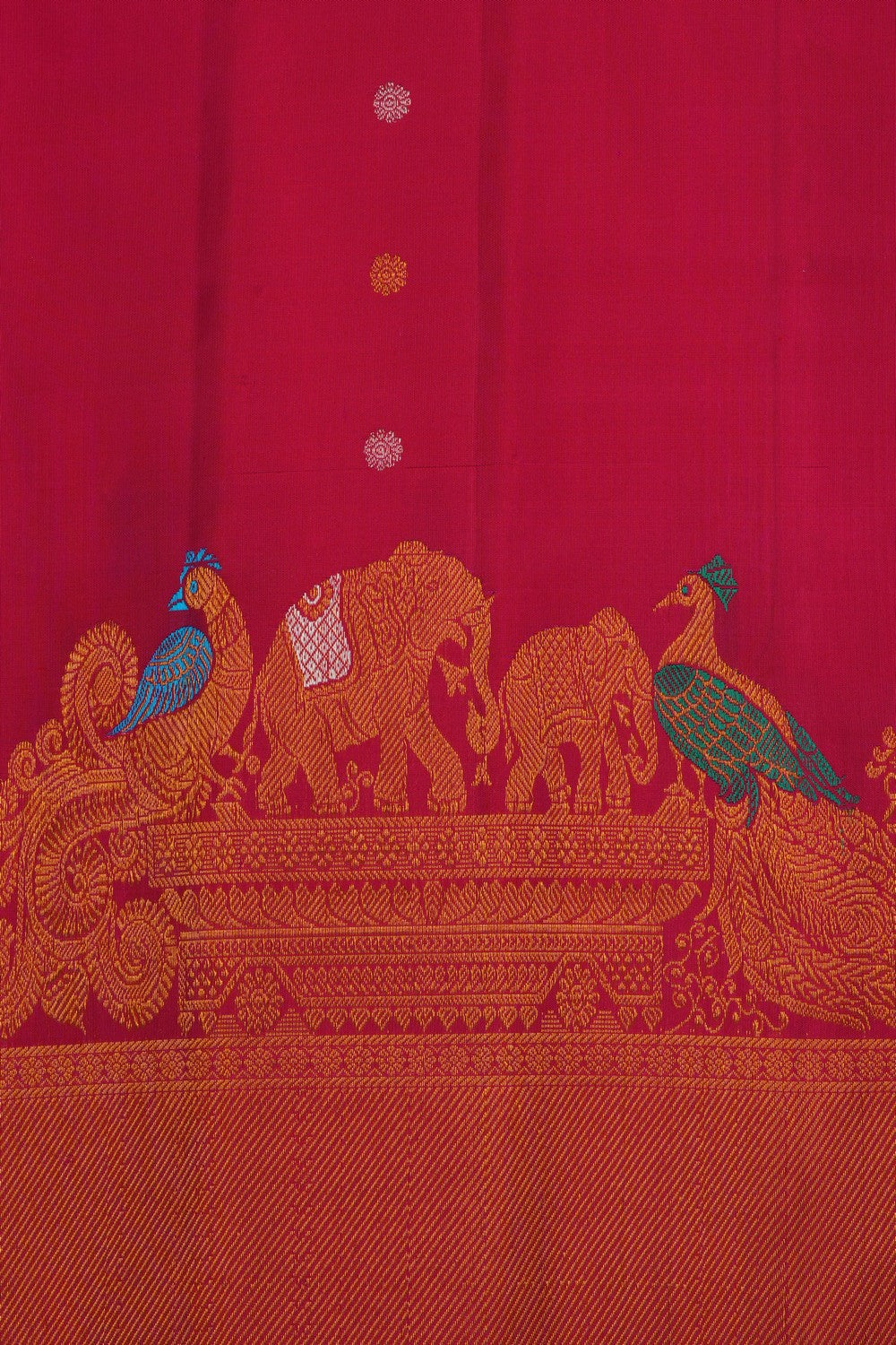 Image of Pink Gadwal Silk Saree
