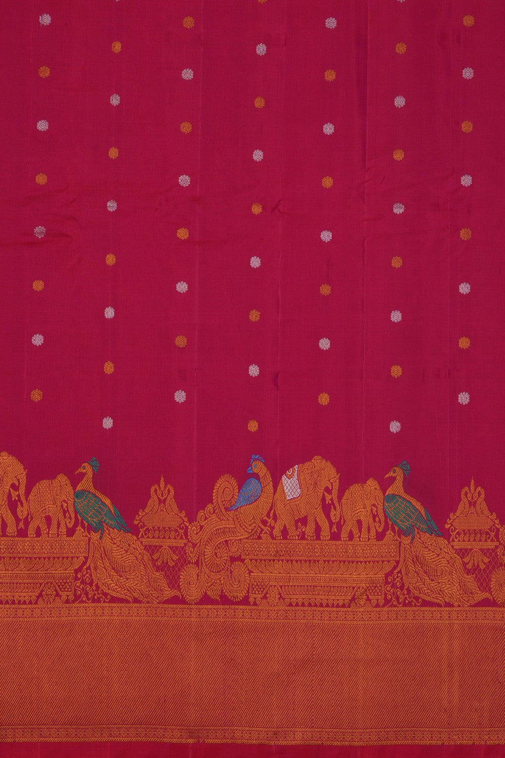 Image of Pink Gadwal Silk Saree