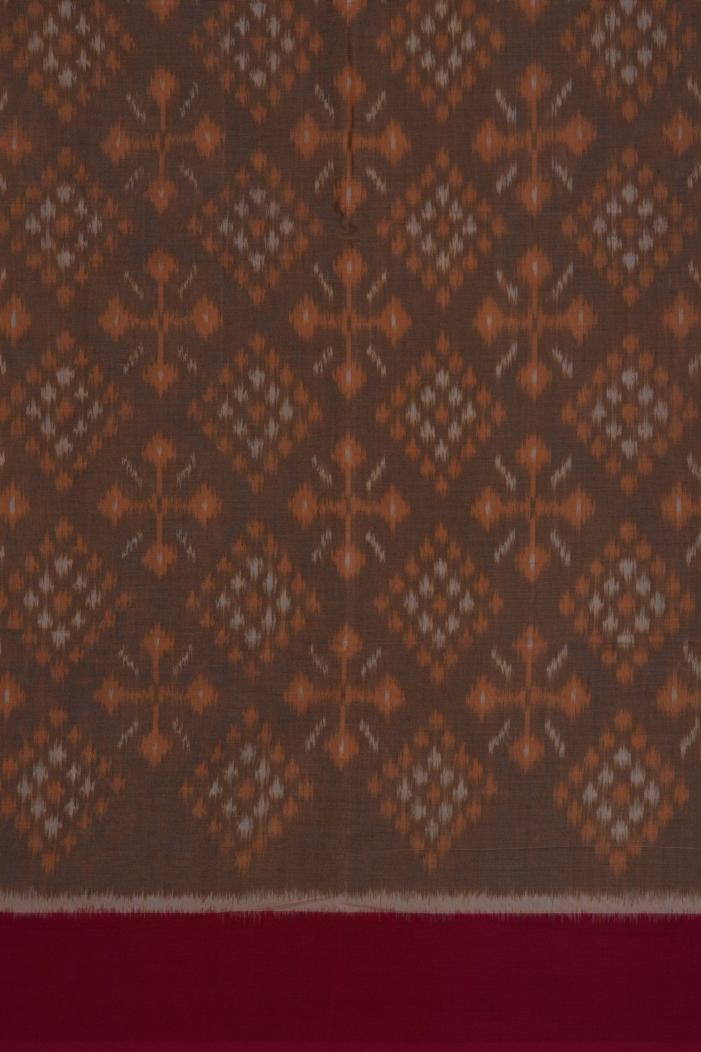 Image of Beige Pochampally Ikat Cotton Saree