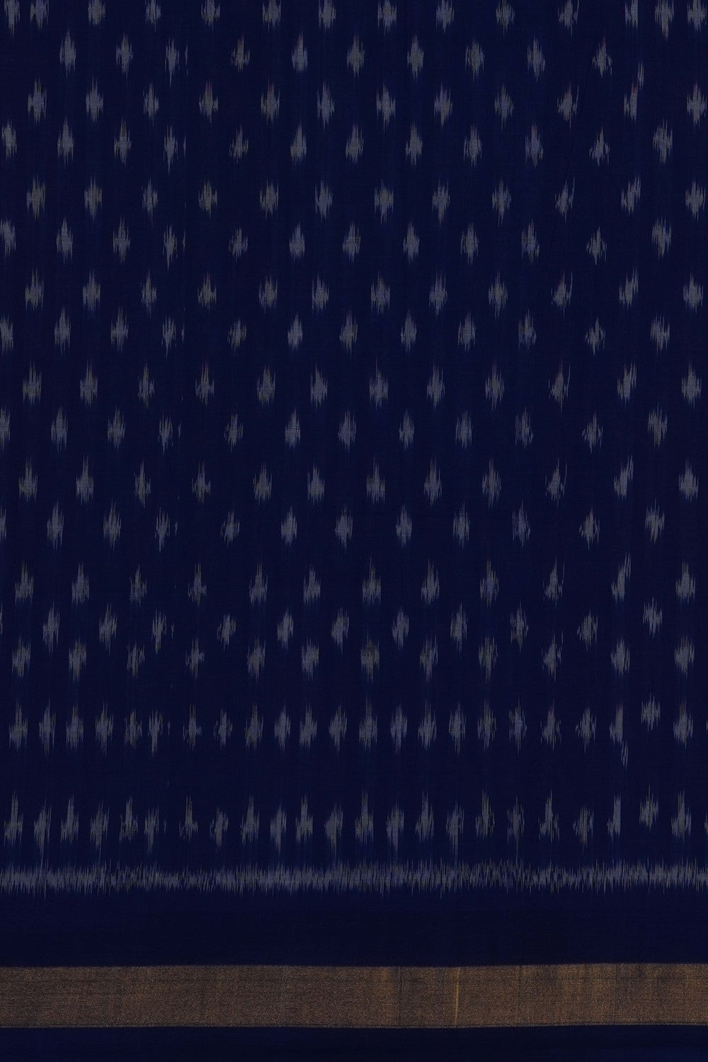 Image of Off-White Pochampally Ikat Cotton Saree