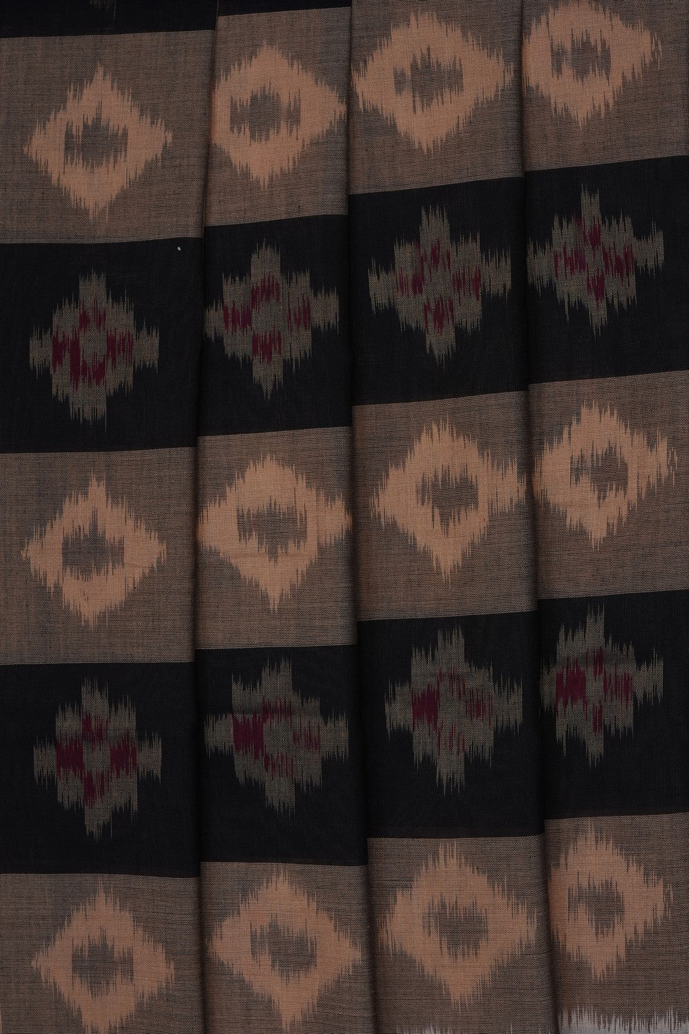 Image of Black Sambalpuri Cotton Saree