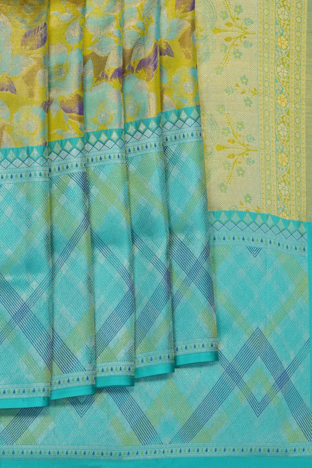 Image of Gold Kanchipattu Tissue Brocade Saree