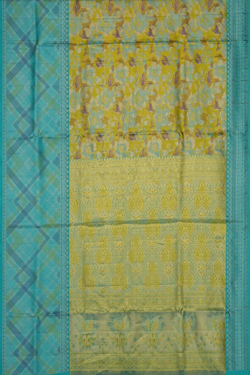 Image of Gold Kanchipattu Tissue Brocade Saree