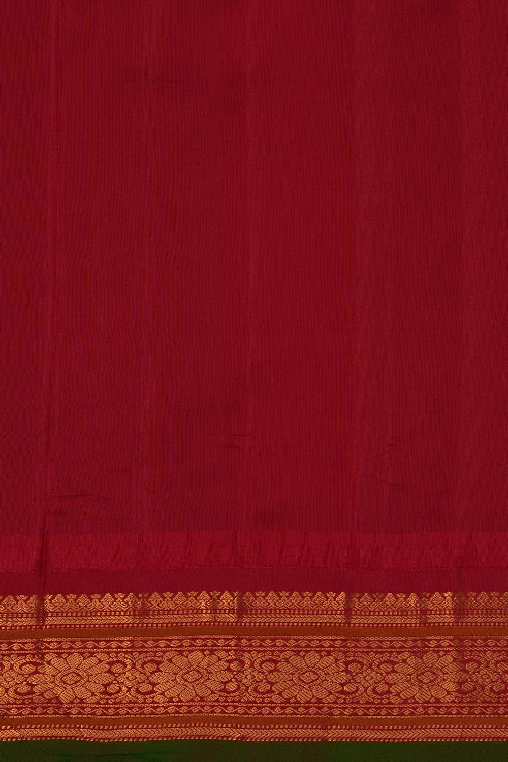 Image of Green Gadwal Silk Saree