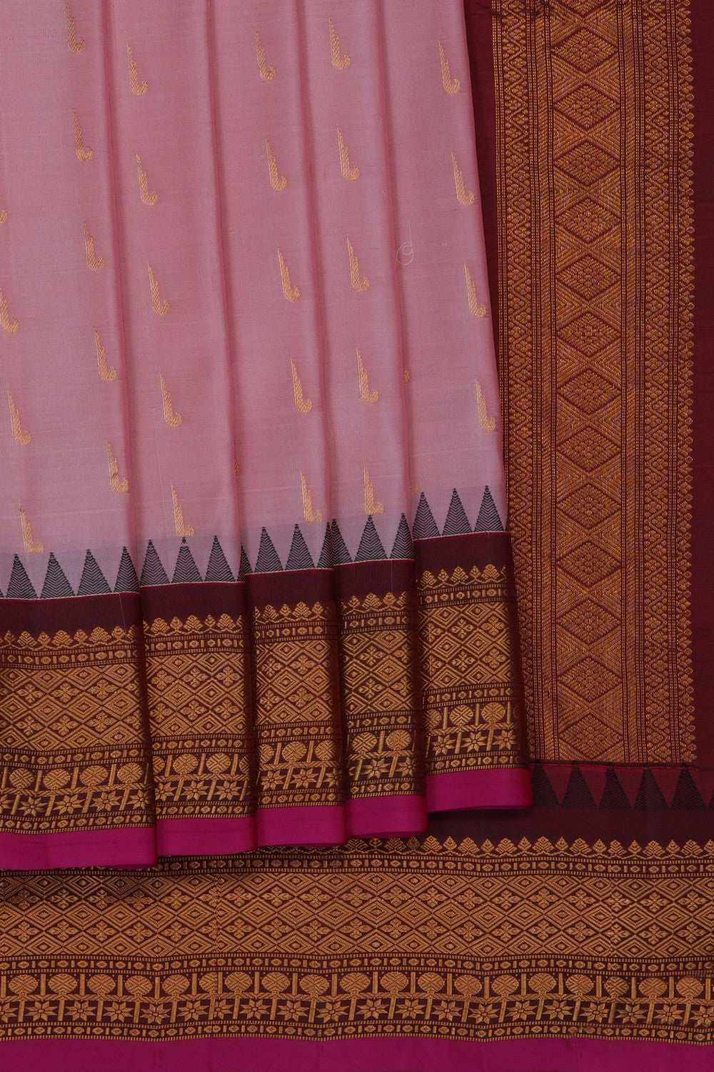 Image of Pink Gadwal Kattam Saree