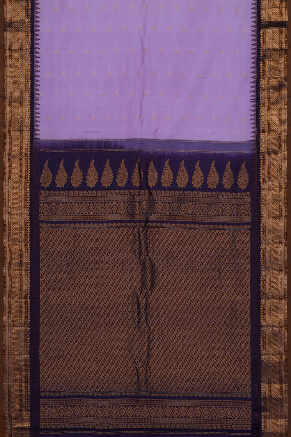 Image of Purple Gadwal Silk Saree