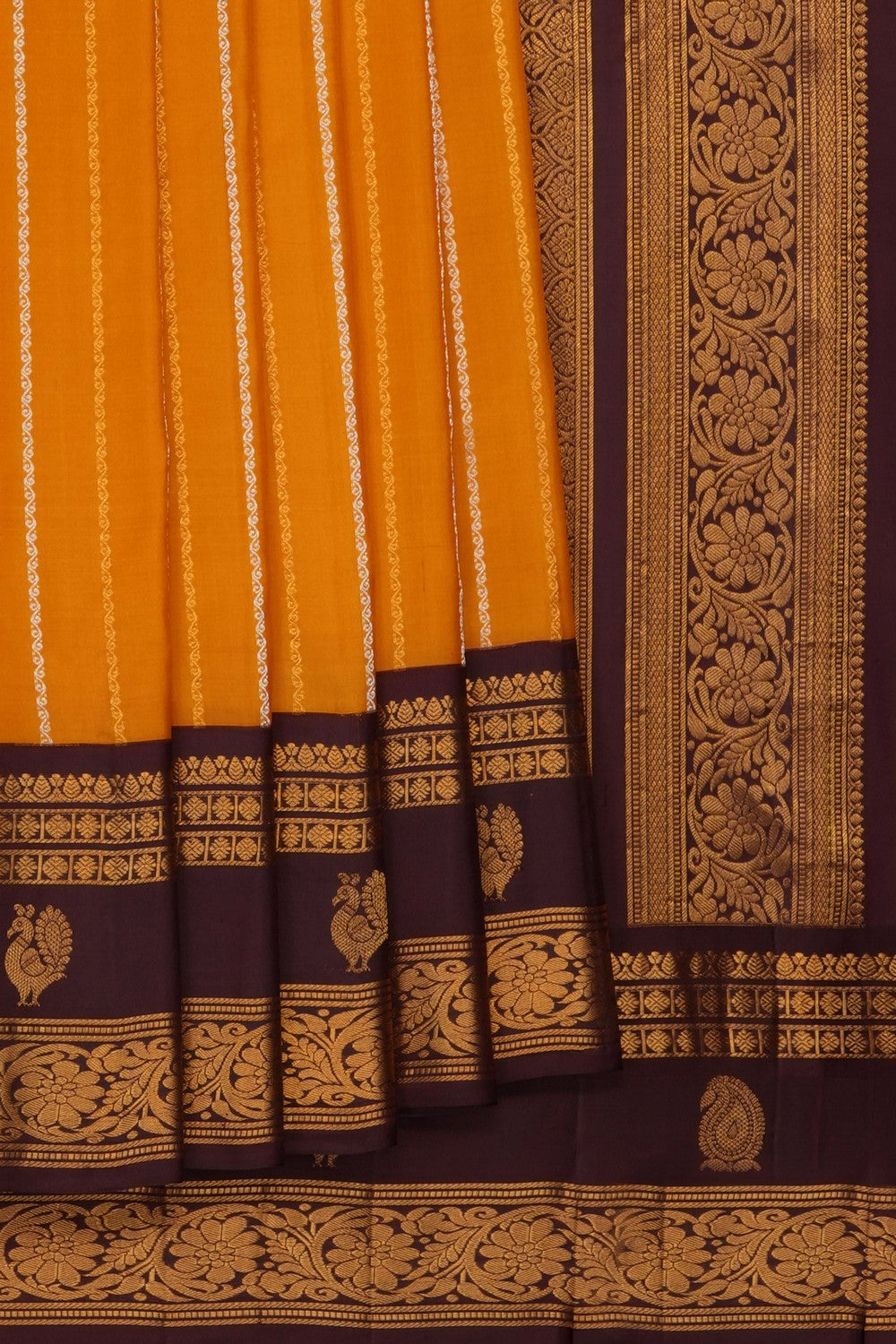 Image of Mustard Gadwal Kattam Saree