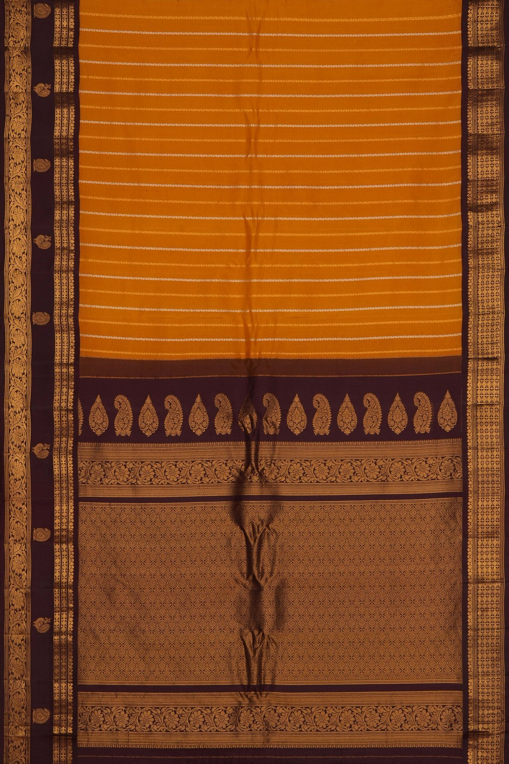Image of Mustard Gadwal Kattam Saree