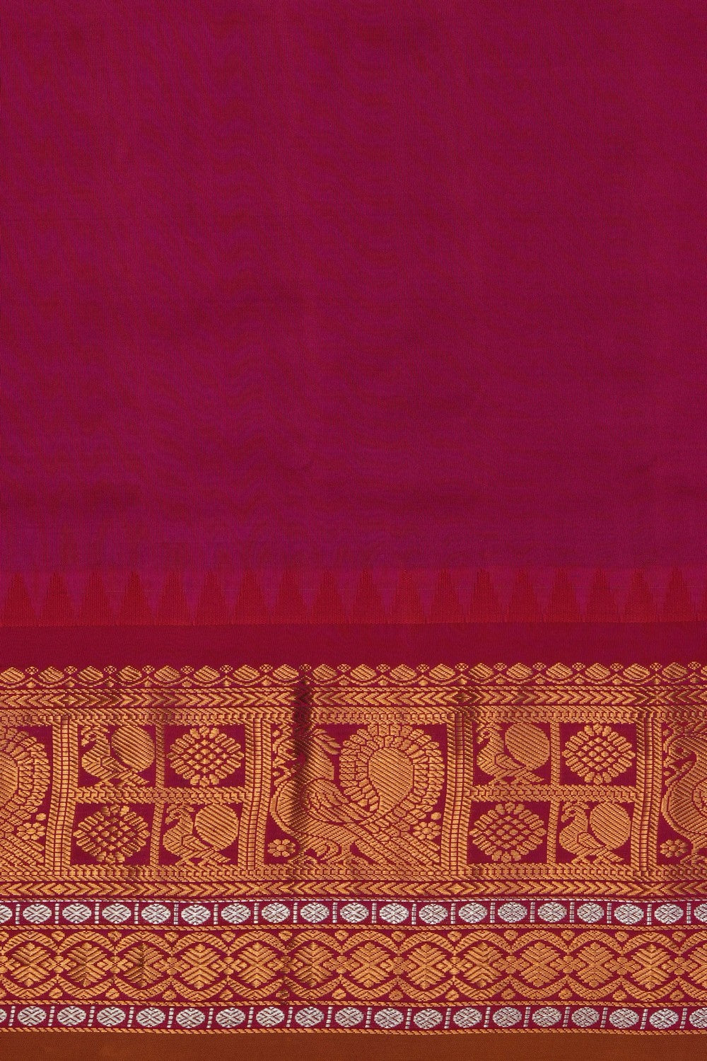 Image of Mustard Gadwal Silk Saree