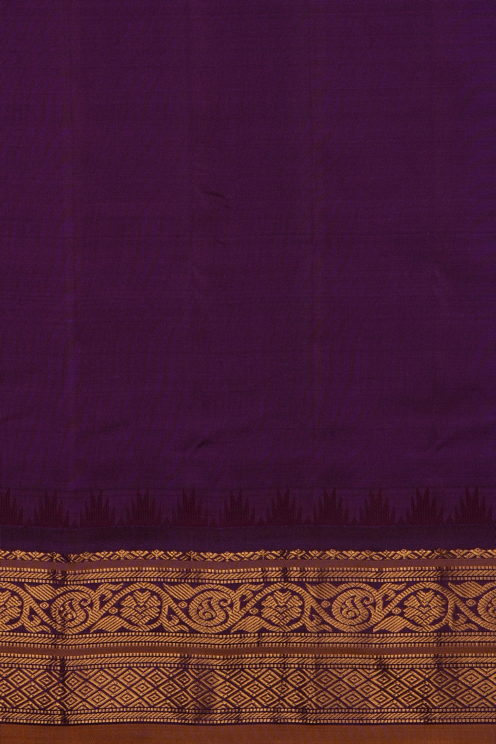 Image of Sea-Green Gadwal Silk Kattam Saree