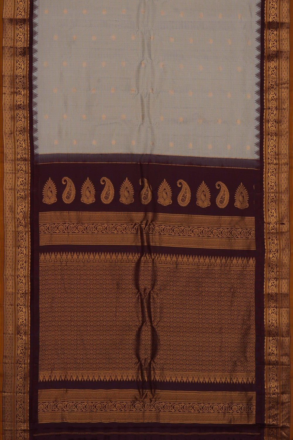 Image of Grey Gadwal Kattam Saree