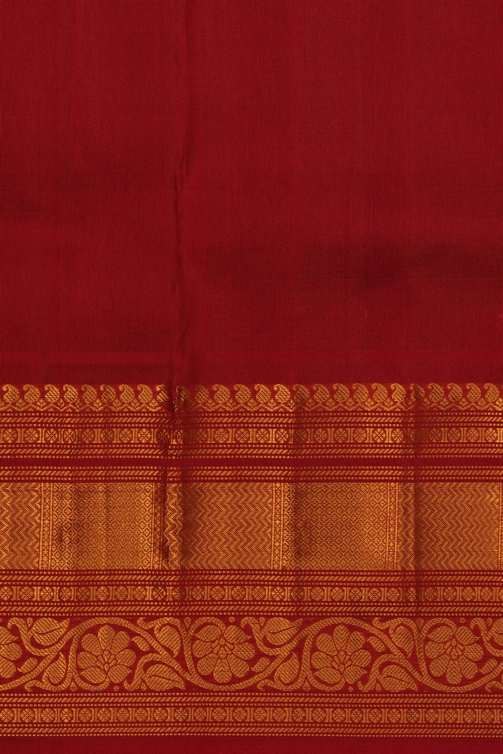 Image of Off-White Gadwal Saree