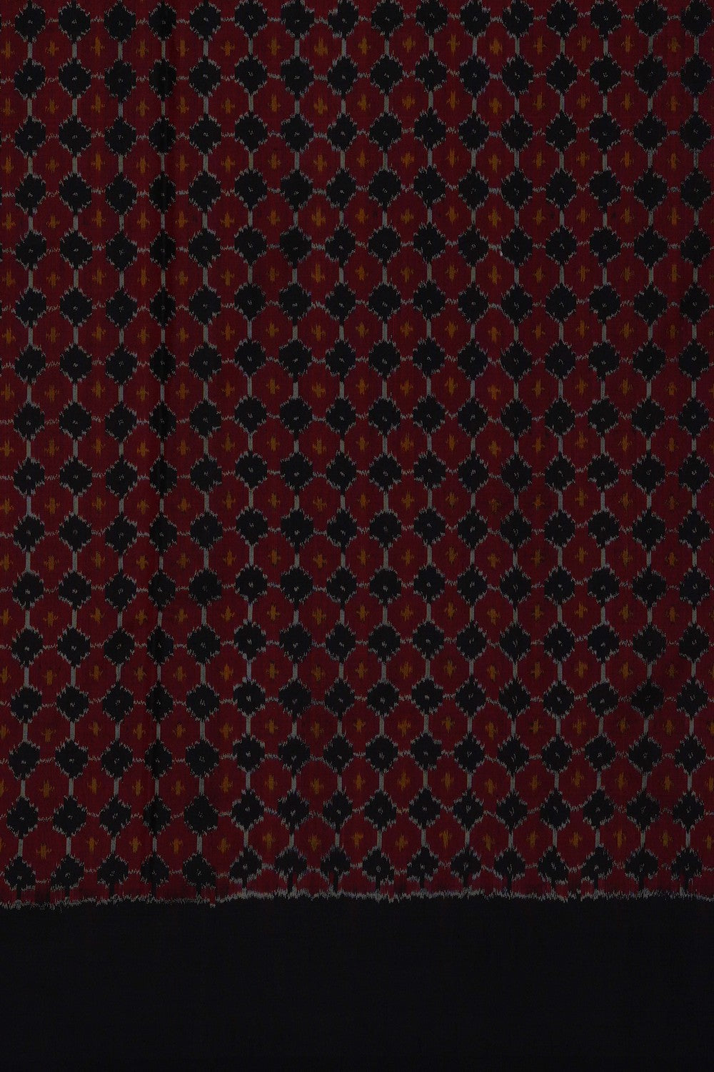 Image of Red Pochampally Ikat Silk Saree