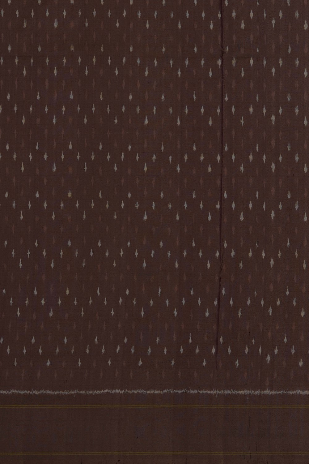 Image of Brown Pochampally Ikat Silk Saree