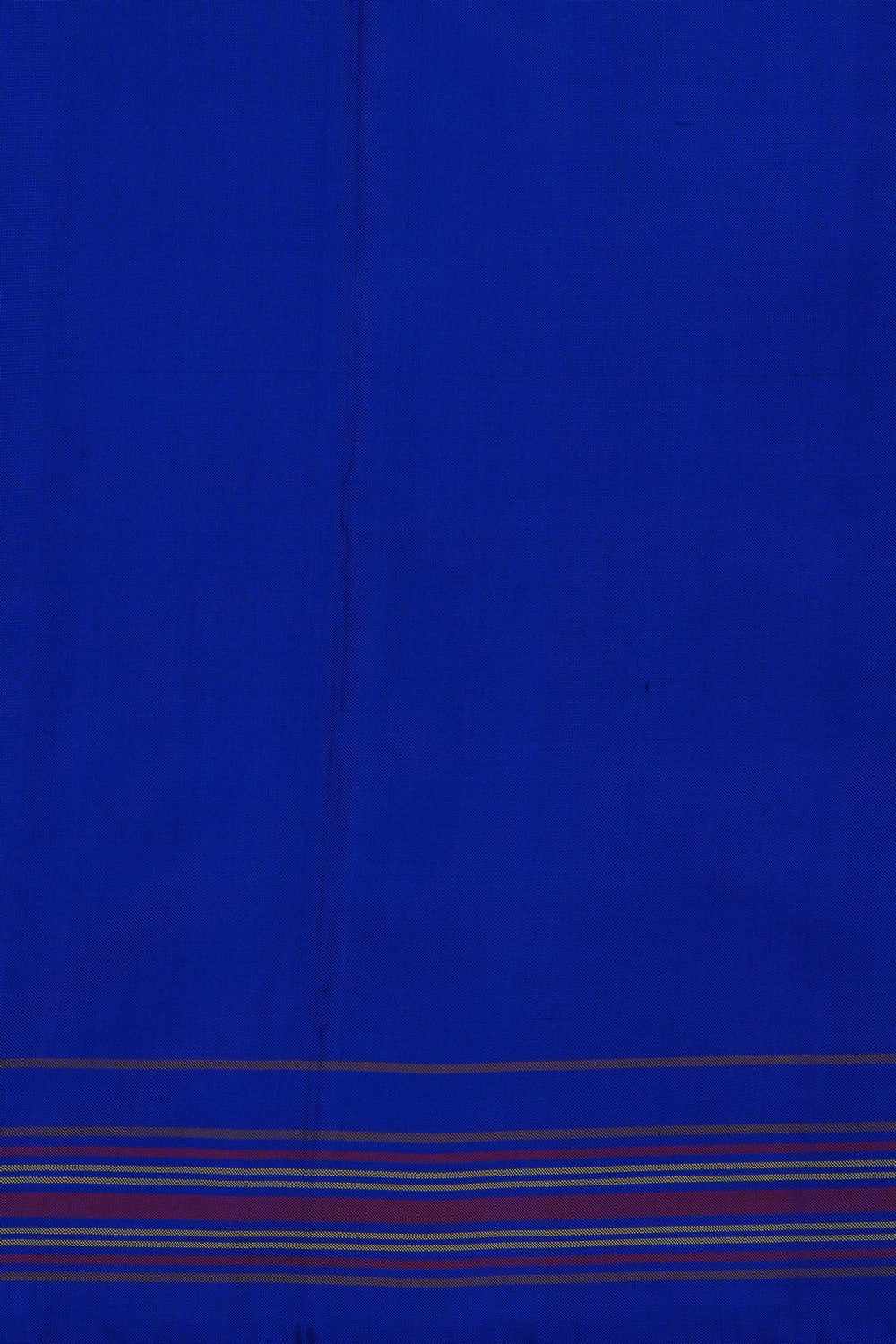 Image of Blue Pochampally Ikat Silk Saree