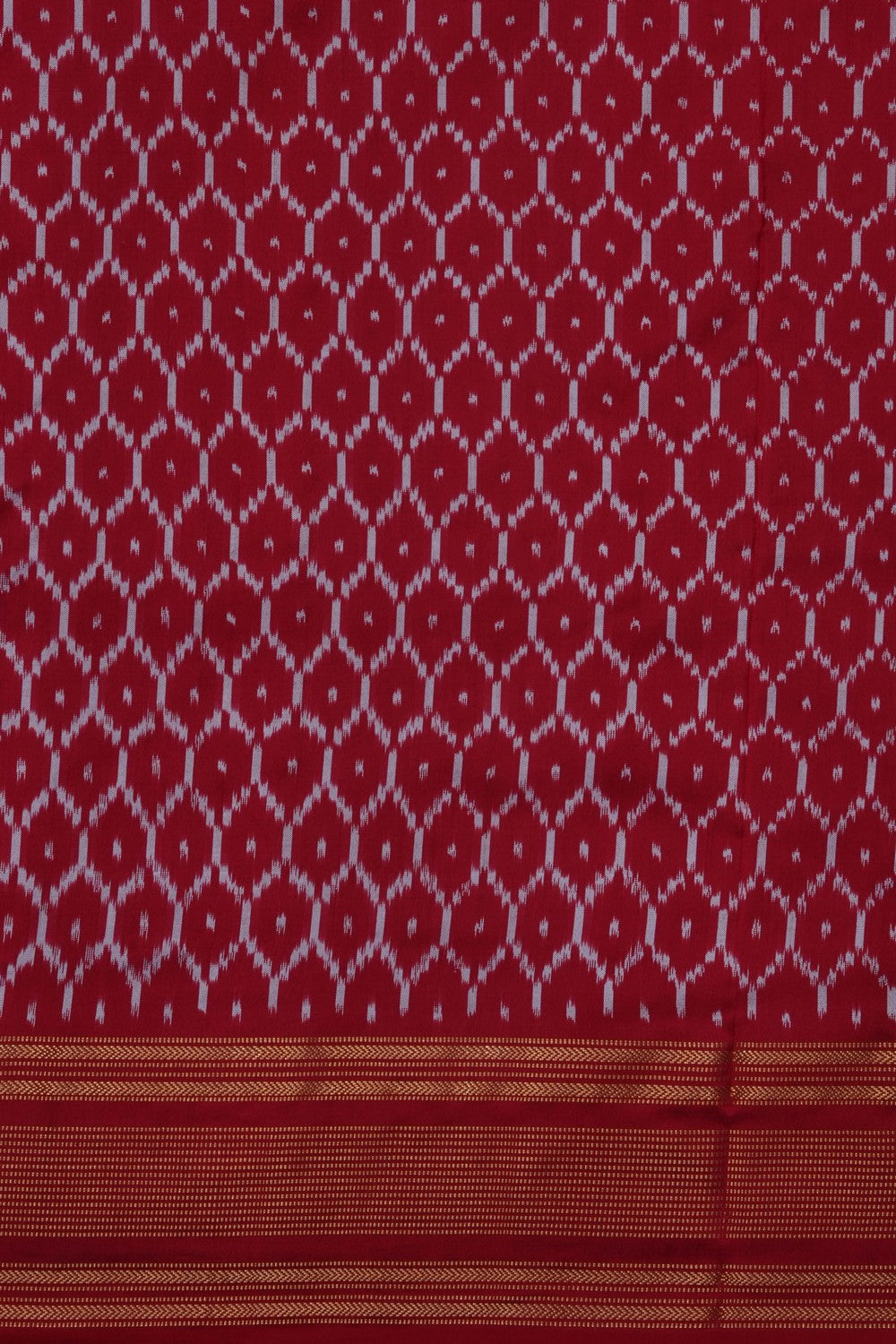 Image of Purple Pochampally Ikat Silk Saree