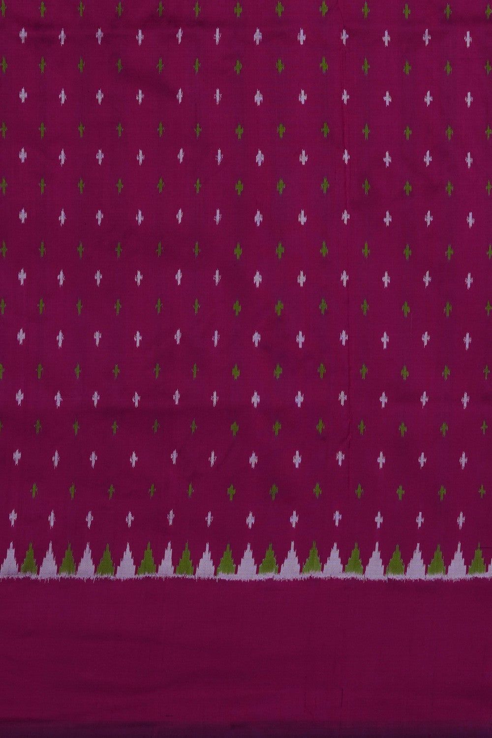 Image of Mustard Pochampally Ikat Silk Saree
