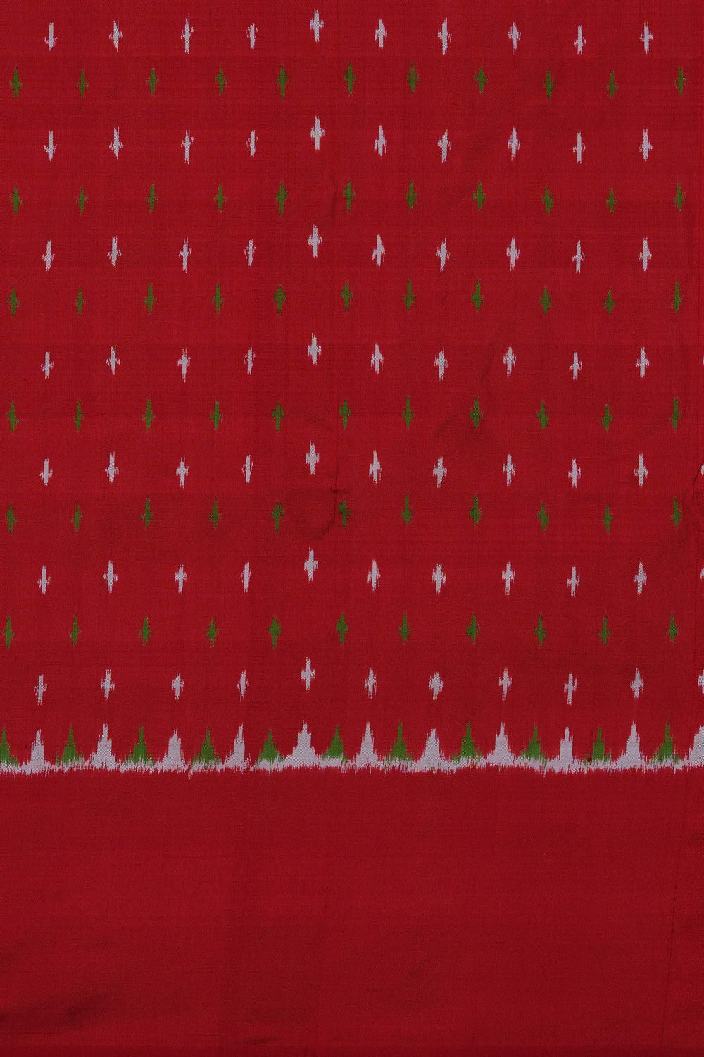 Image of Brown Pochampally Ikat Silk Saree