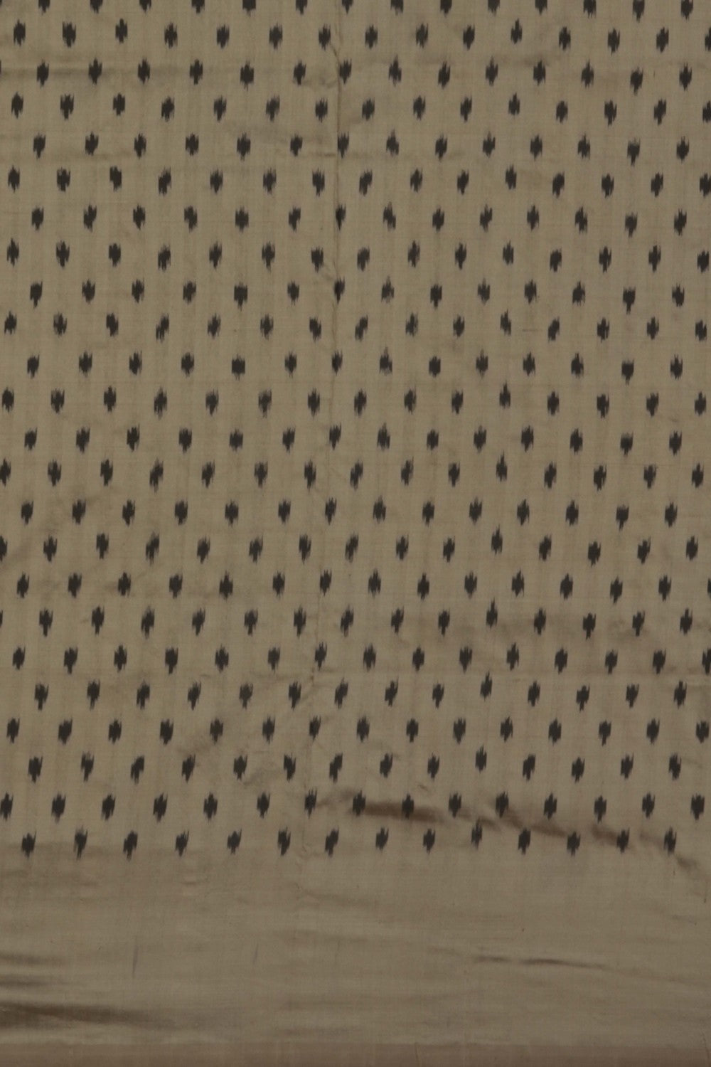 Image of Beige Pochampally Ikat Silk Saree