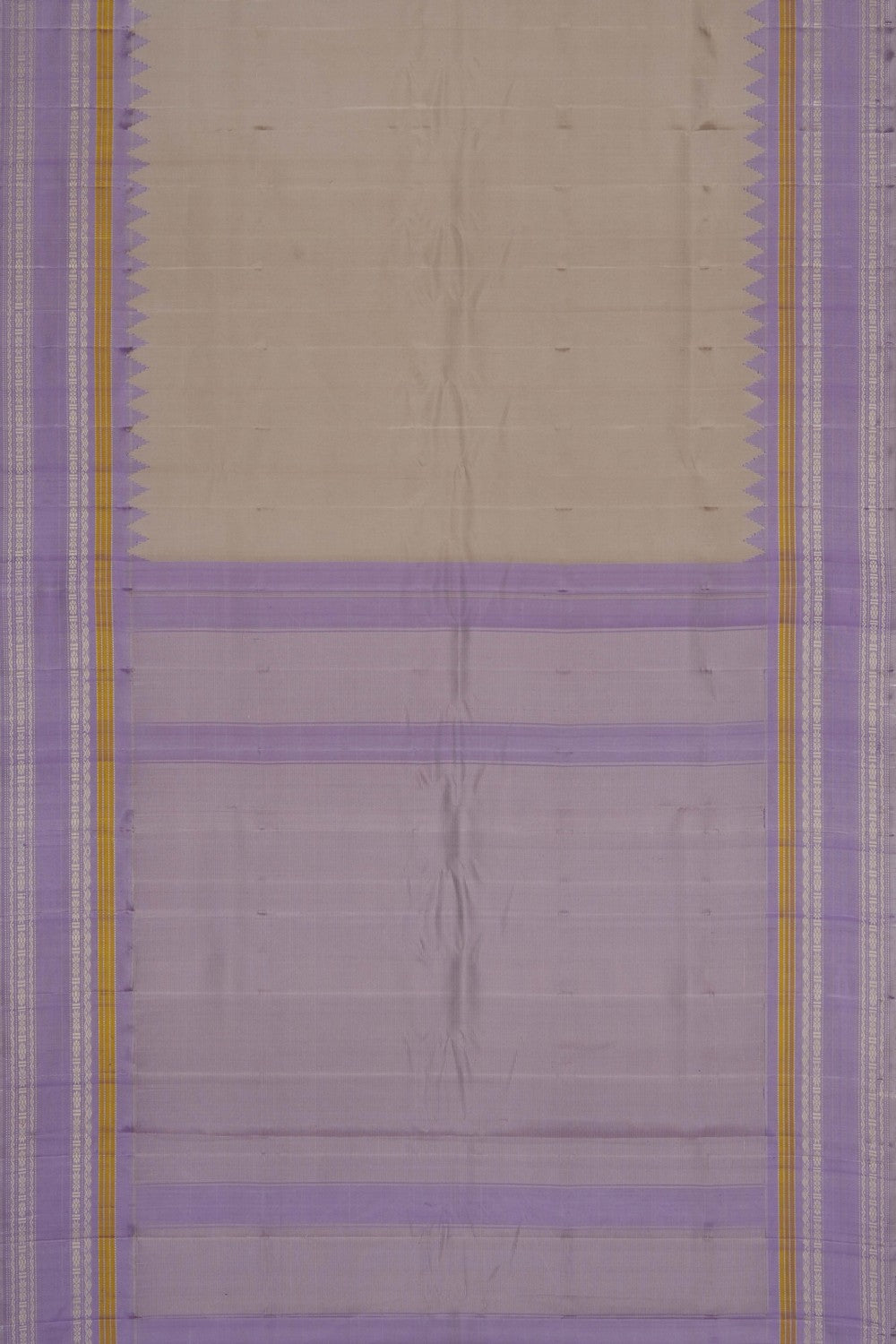 Image of Off-White Gadwal Silk Saree