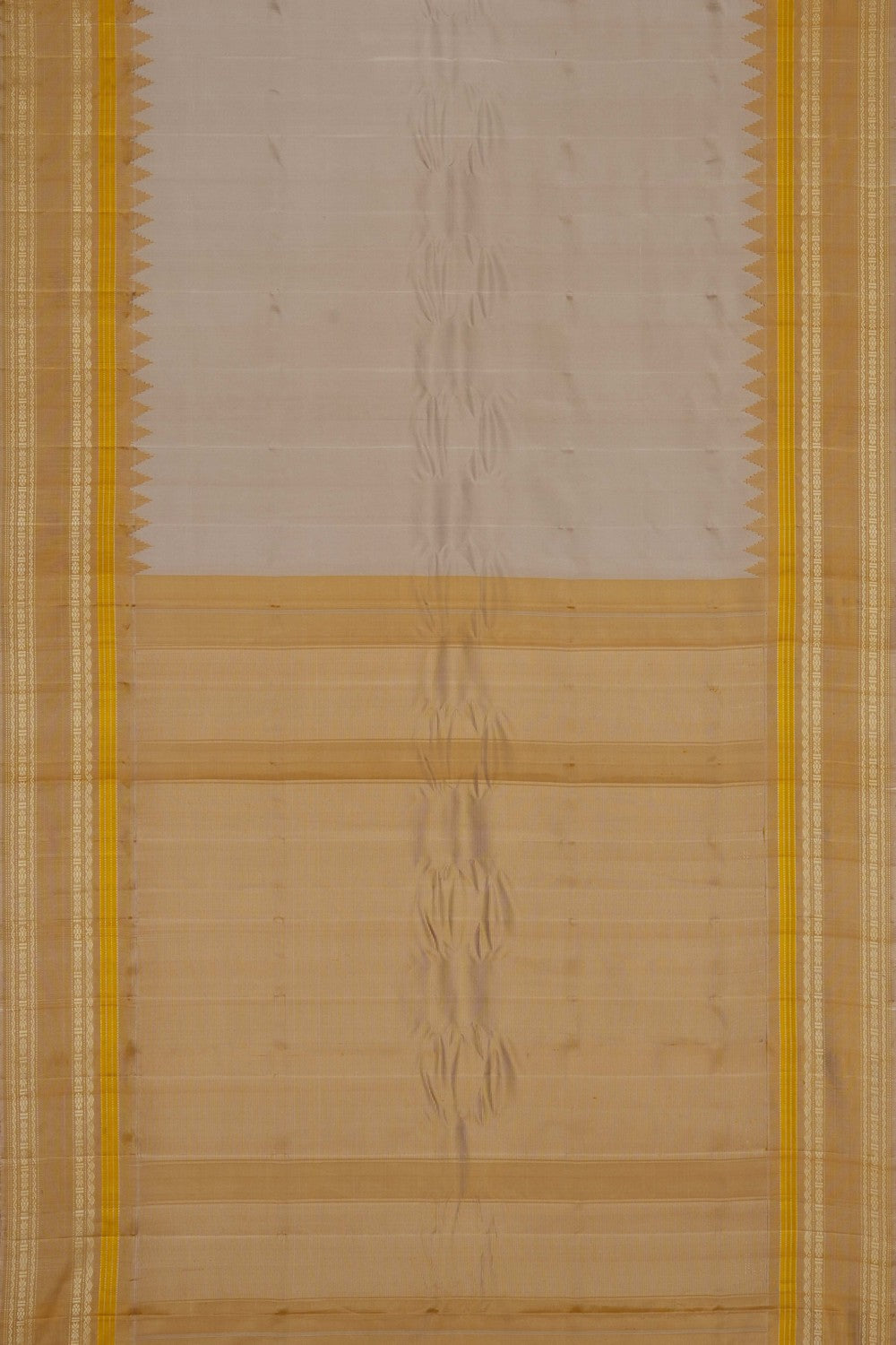 Image of Off-White Gadwal Silk Saree
