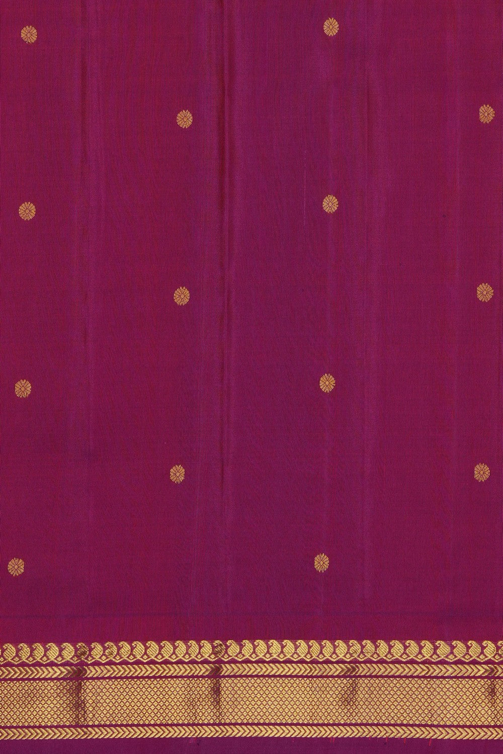 Image of Orange Gadwal Silk Saree
