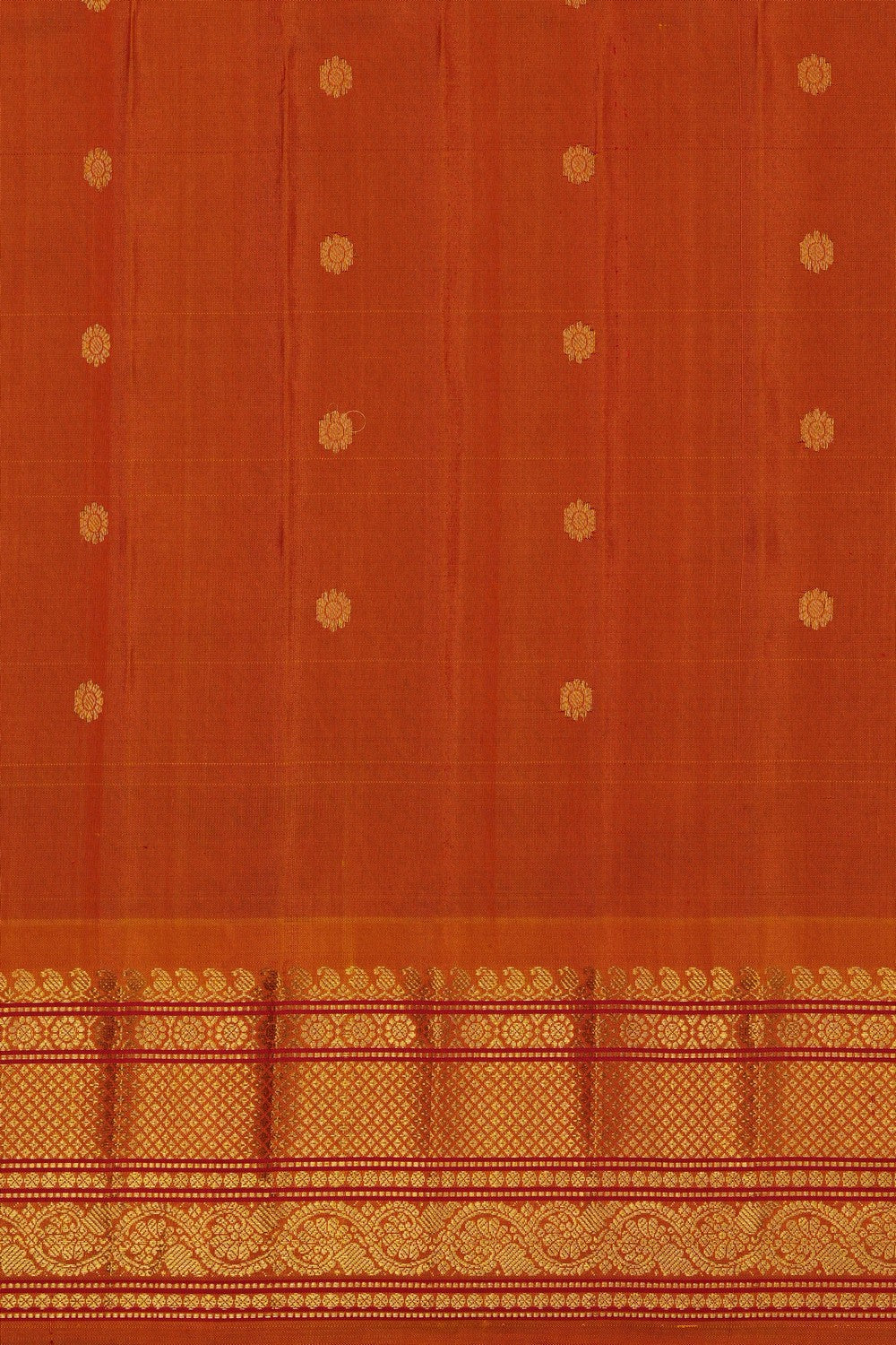 Image of Indigo Blue Gadwal Silk Saree