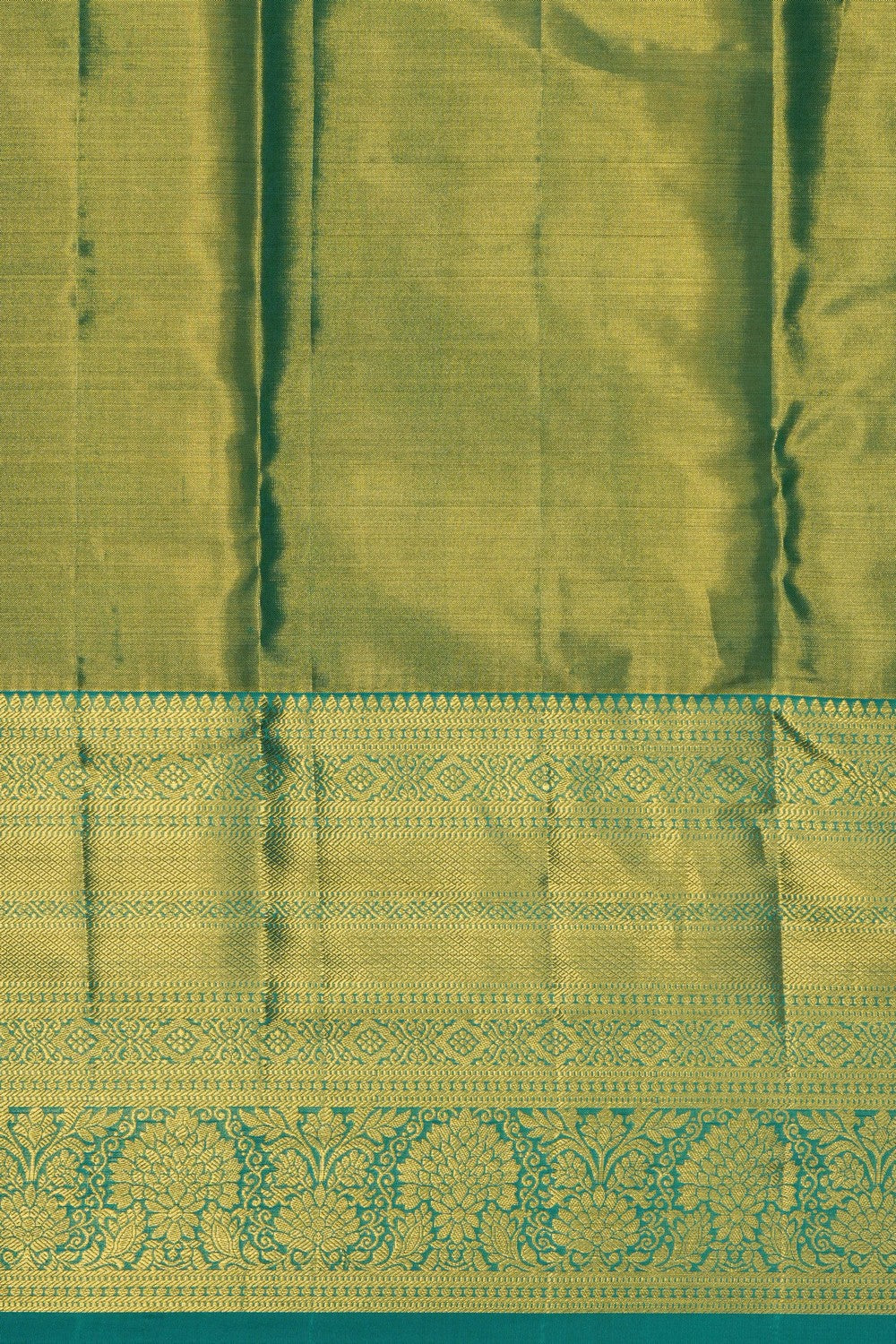 Image of Green Kanchipattu Tissue Brocade Saree