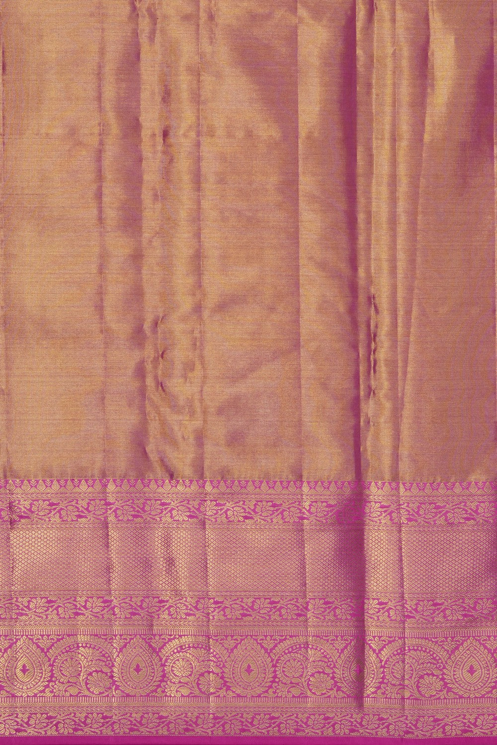 Image of Pink Kanchipattu Tissue Brocade Saree