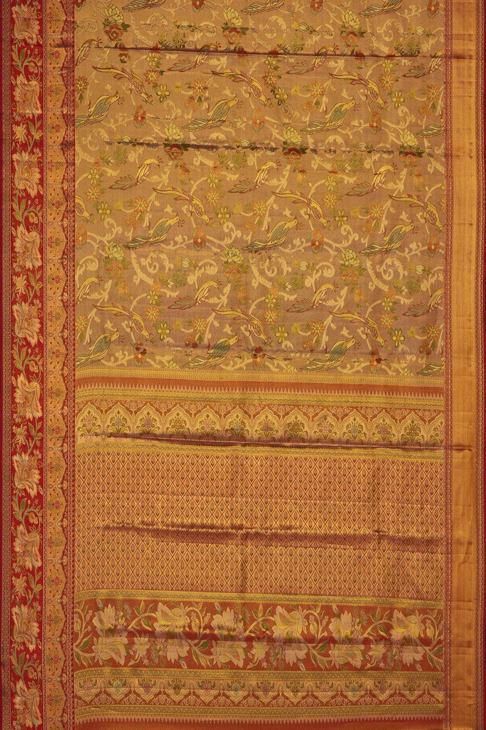 Image of Gold Kanchipattu Tissue Brocade Saree