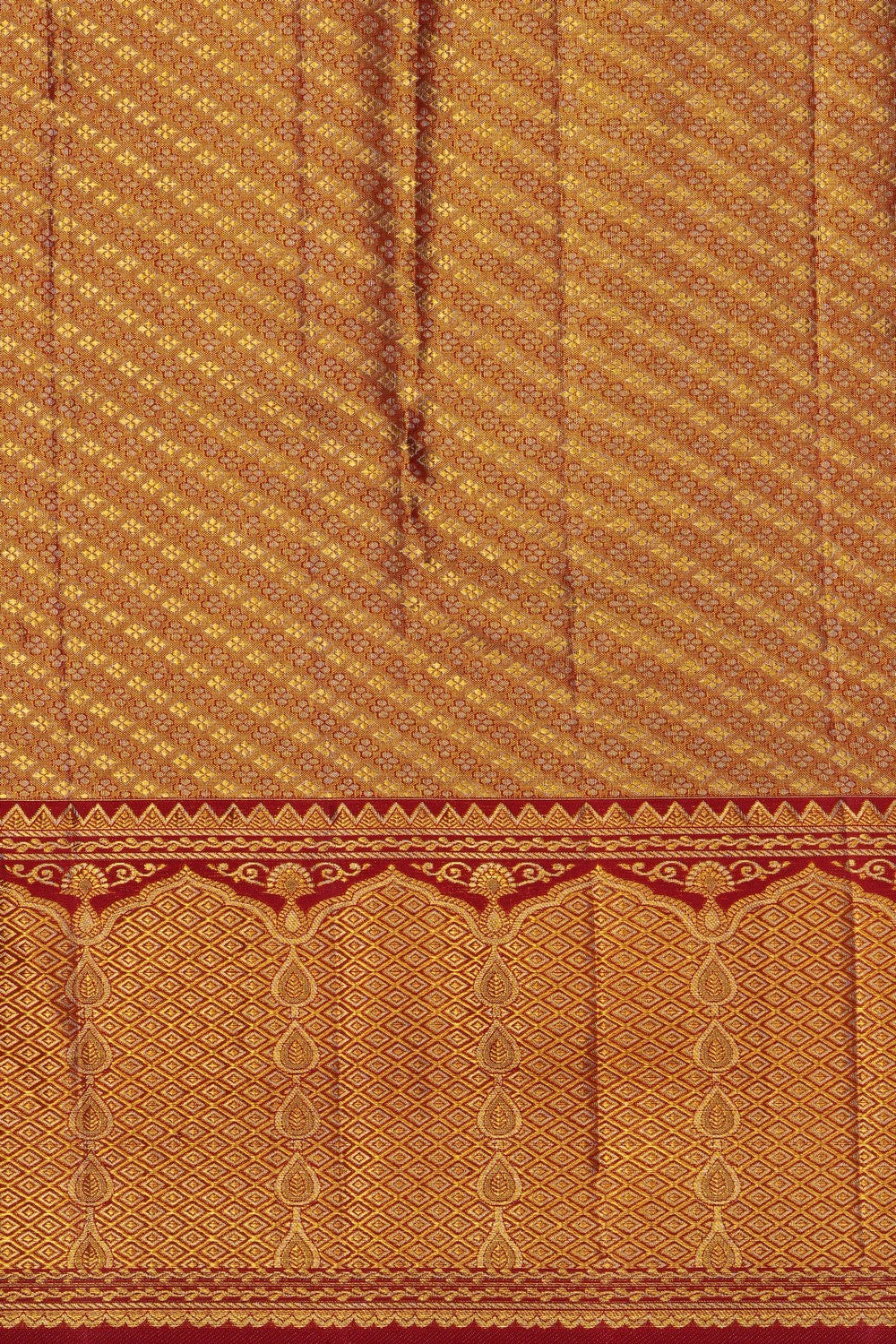 Image of Gold Kanchipattu Tissue Brocade Saree