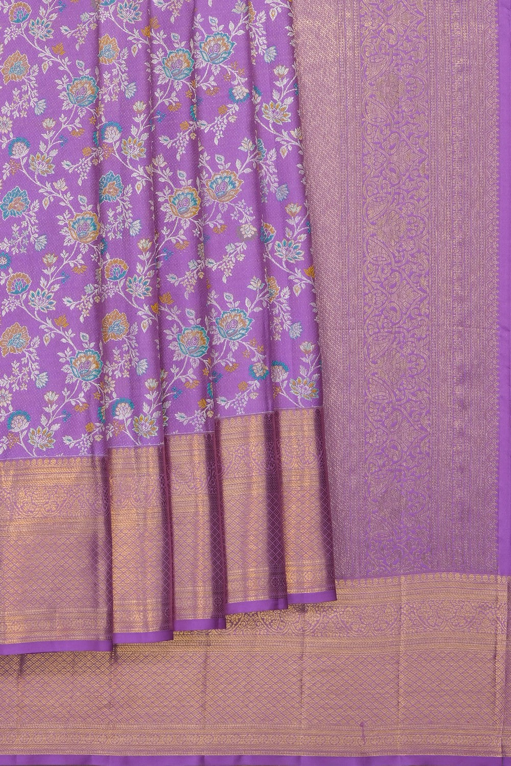 Image of Purple Kanchipattu Brocade Saree