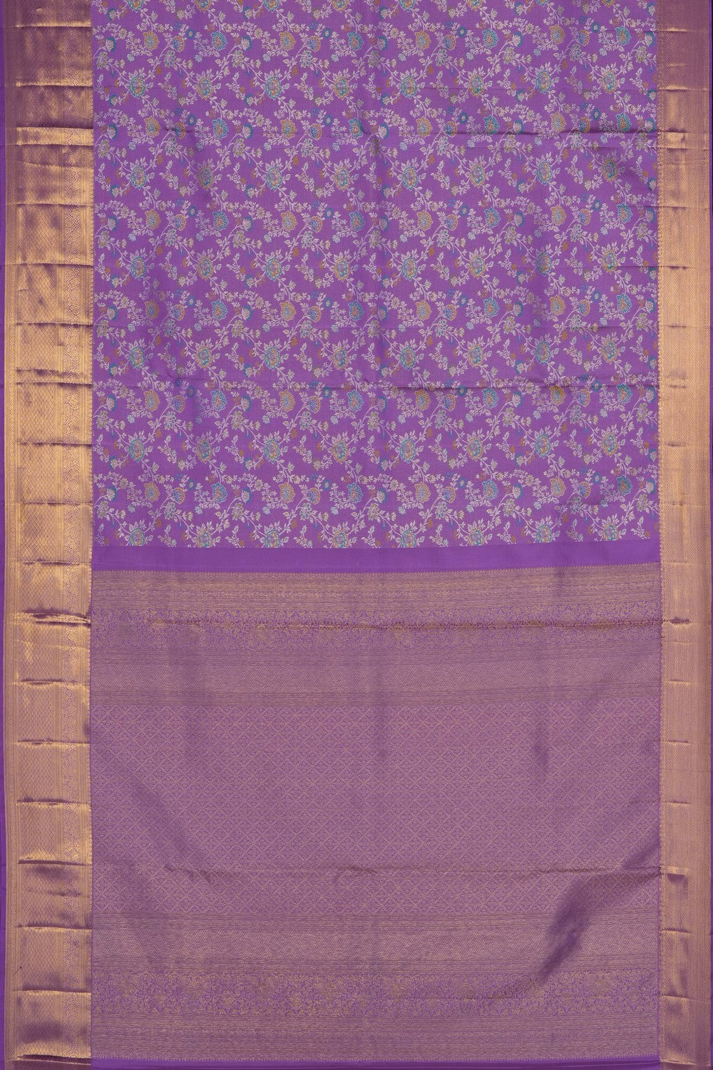 Image of Purple Kanchipattu Brocade Saree