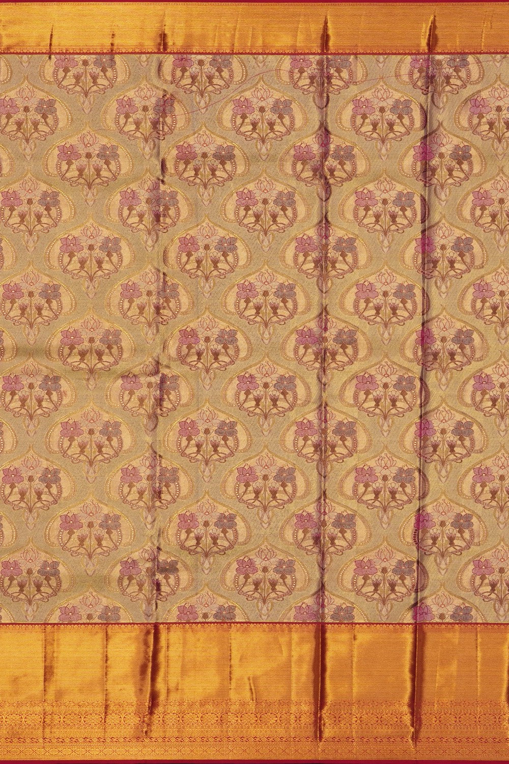 Image of Kanchipattu Tissue Pavada Unstitched Set