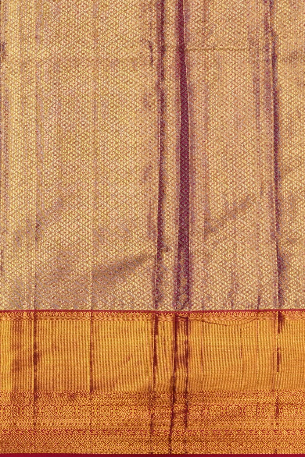 Image of Kanchipattu Tissue Pavada Unstitched Set
