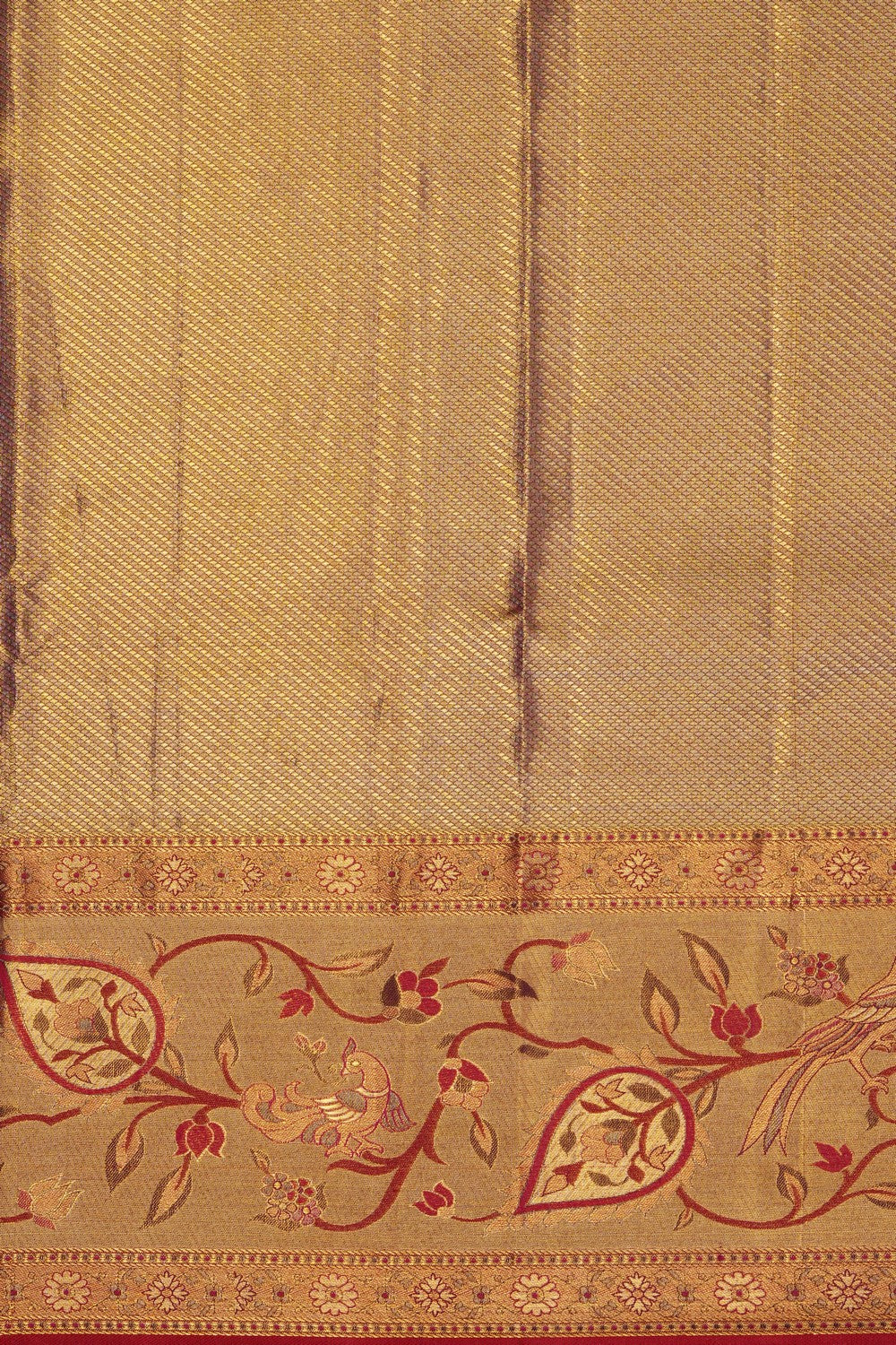 Image of Kanchipattu Tissue Pavada Unstitched Set