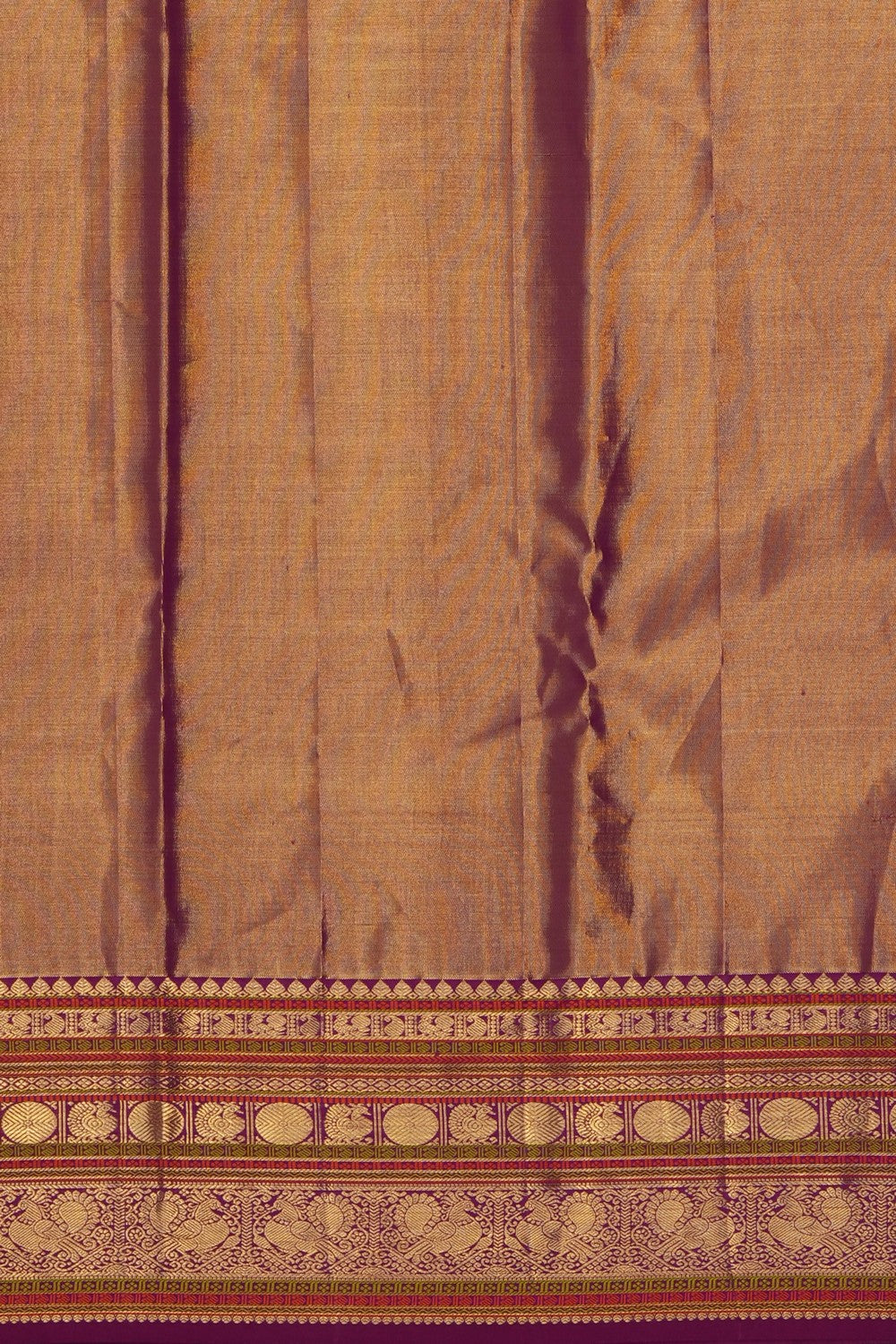 Image of Gold Vintage Kanchipattu Kattam Saree