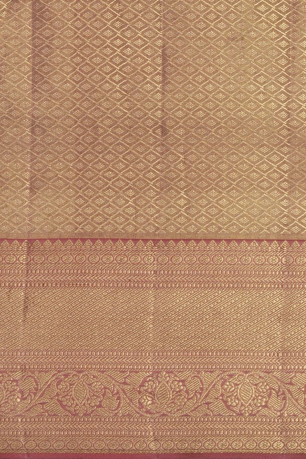 Image of Gold Kanchipattu Tissue Brocade Saree