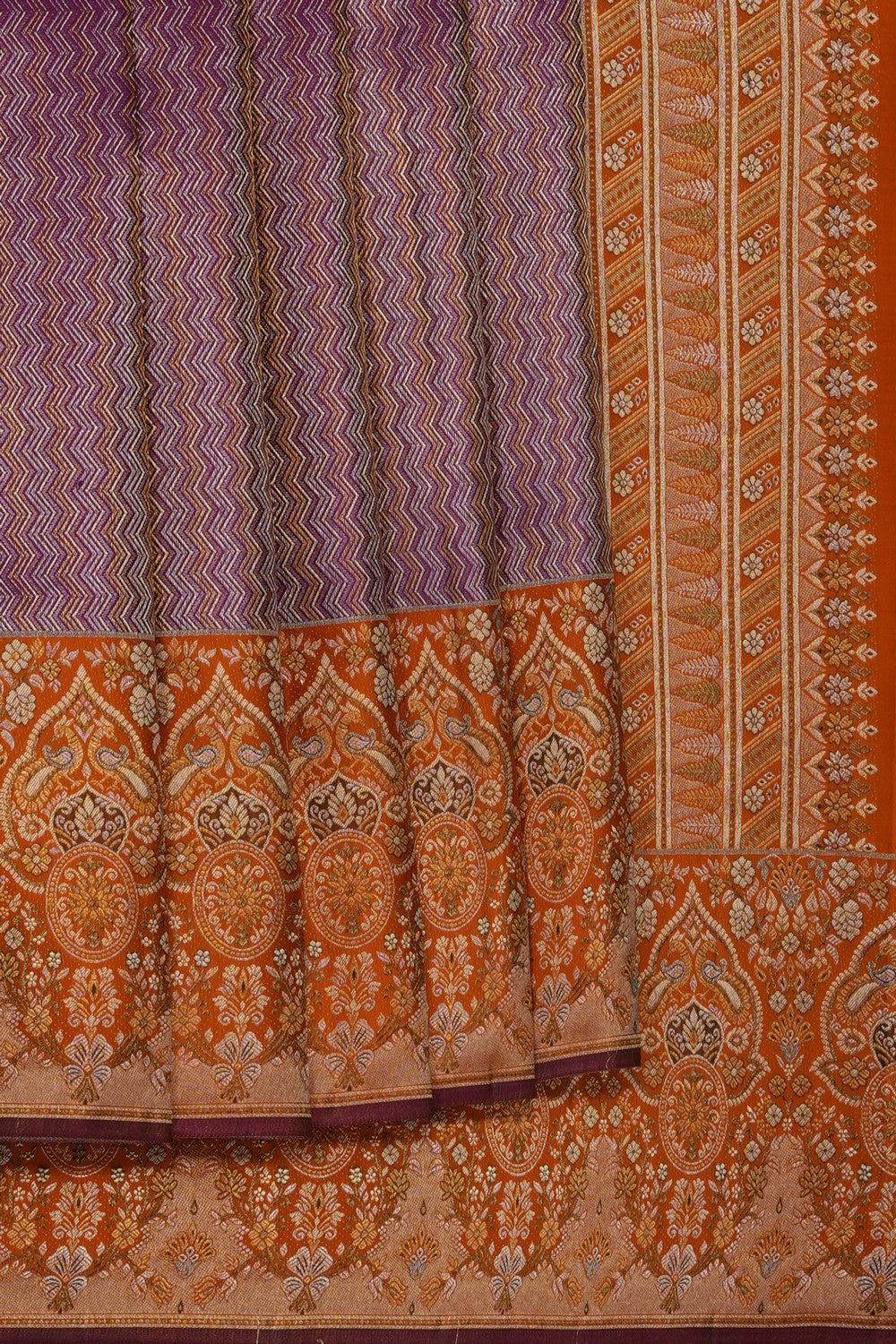 Image of Purple Kanchipattu Brocade Saree