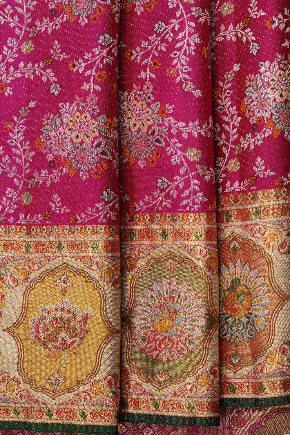 Image of Pink Kanchipattu Brocade Saree