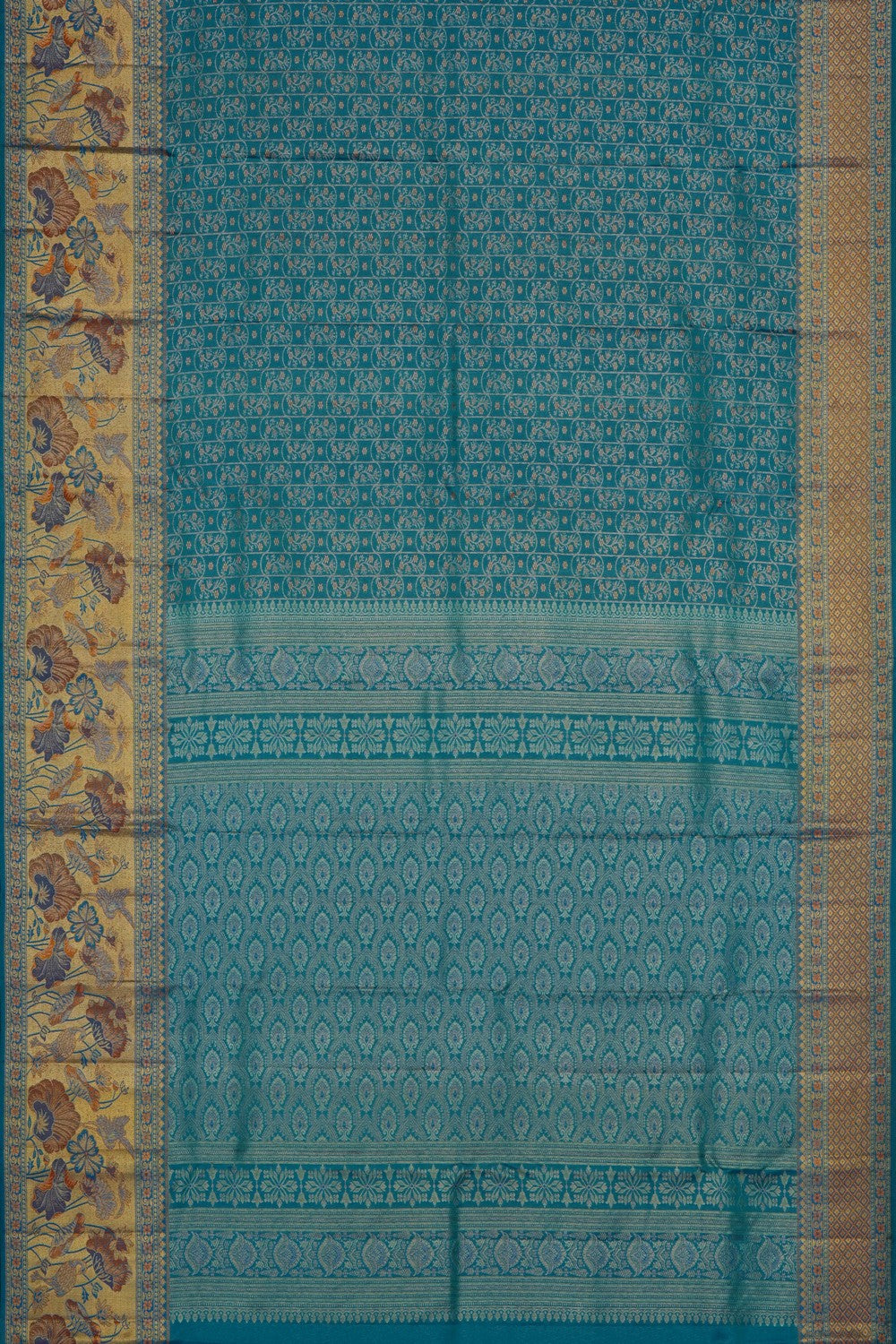 Image of Ananda Blue Vintage Kanchipattu Brocade Saree