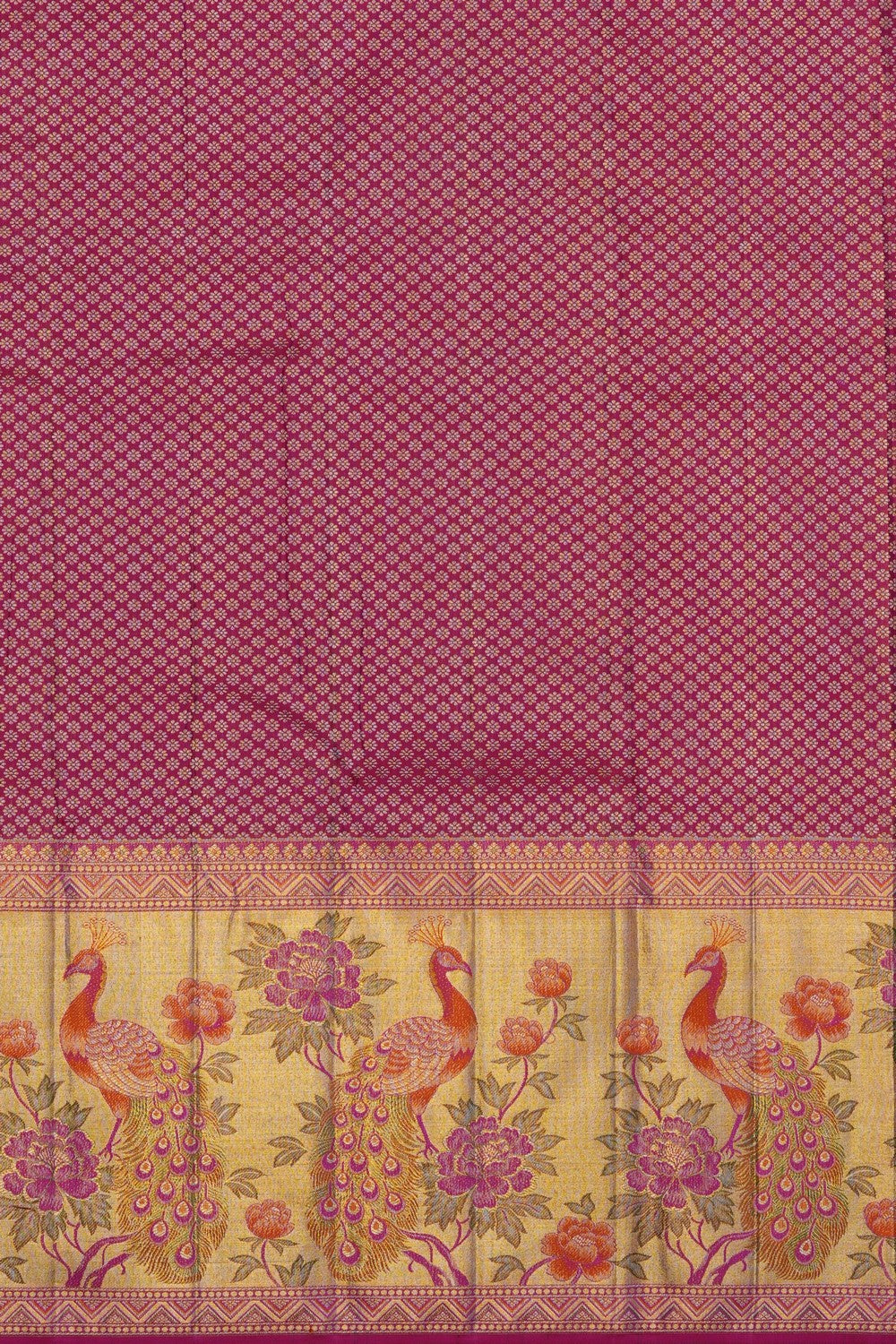 Image of Pink Vintage Kanchipattu Brocade Saree